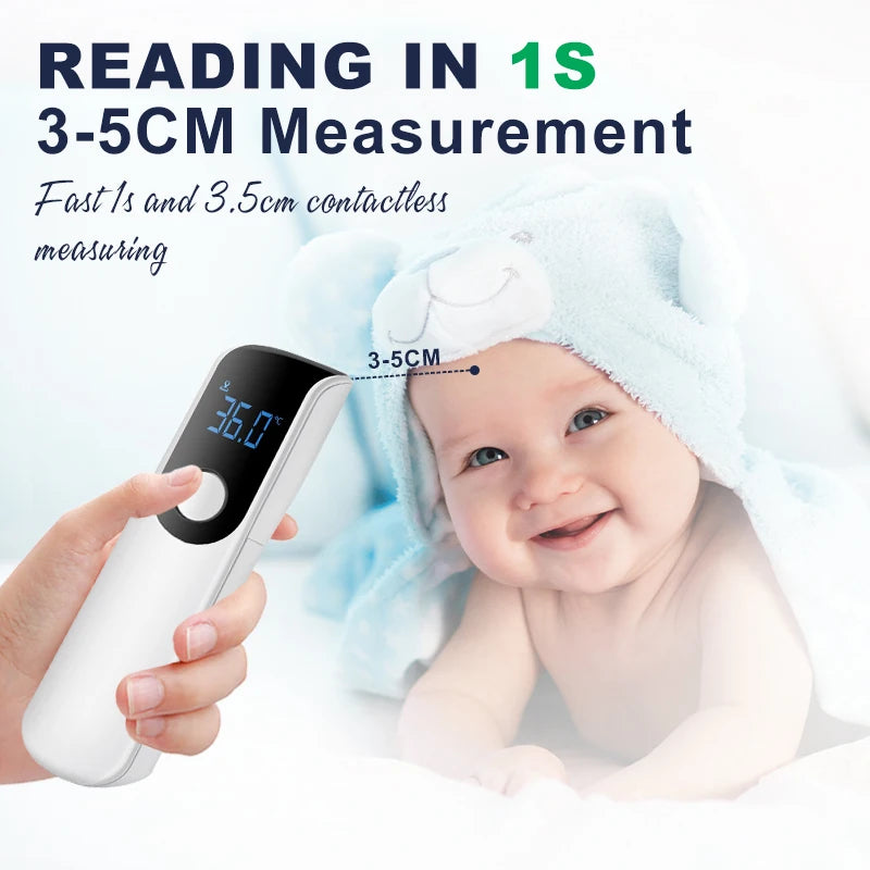 AiQUE Forehead Digital Thermometer Non Contact Infrared Medical Thermometer Body Temperature Fever Measure Tool for Baby Adults