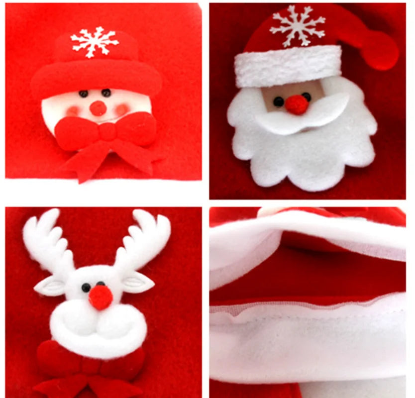 LED Christmas Hats Light Up Cap Santa Claus Hat Snowman Elk Xmas Hat for Adult Kids New Year Festive Holiday Party Supplies