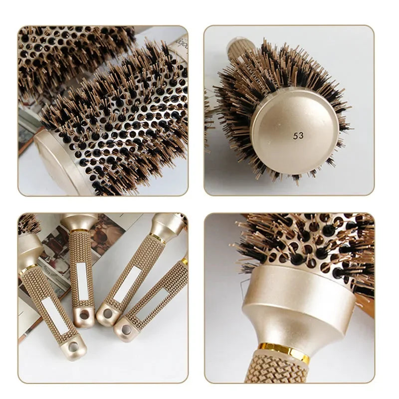 1PC 4 Sizes Professional Salon Styling Tools Round Hair Comb Hairdressing Curling Hair Brushes Comb Barrel Comb