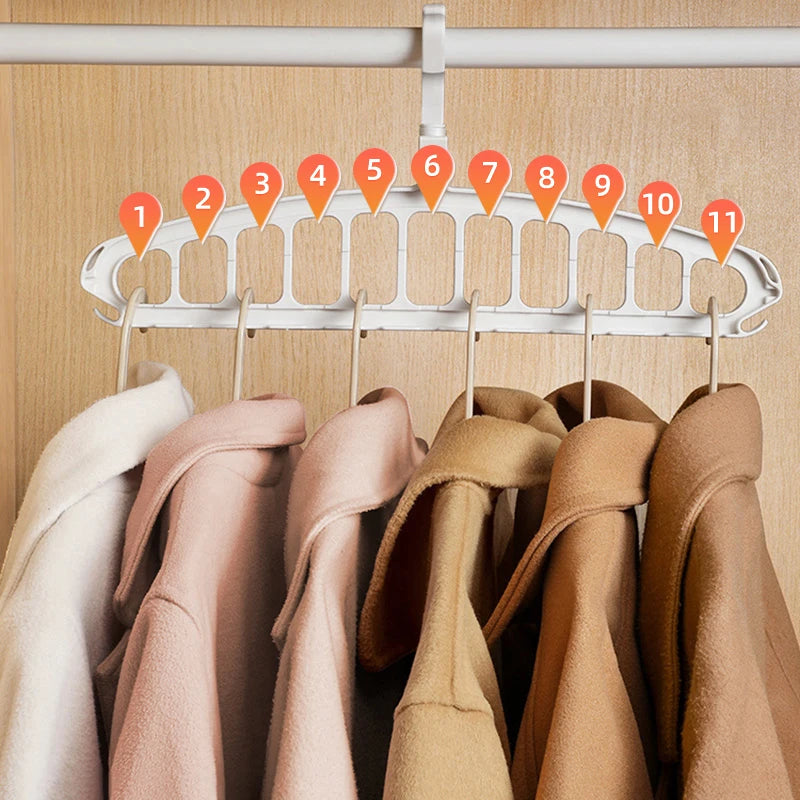 Space-Saving Multi-Port Clothes Hanger: Versatile Closet Organizer for Clothing & Scarves