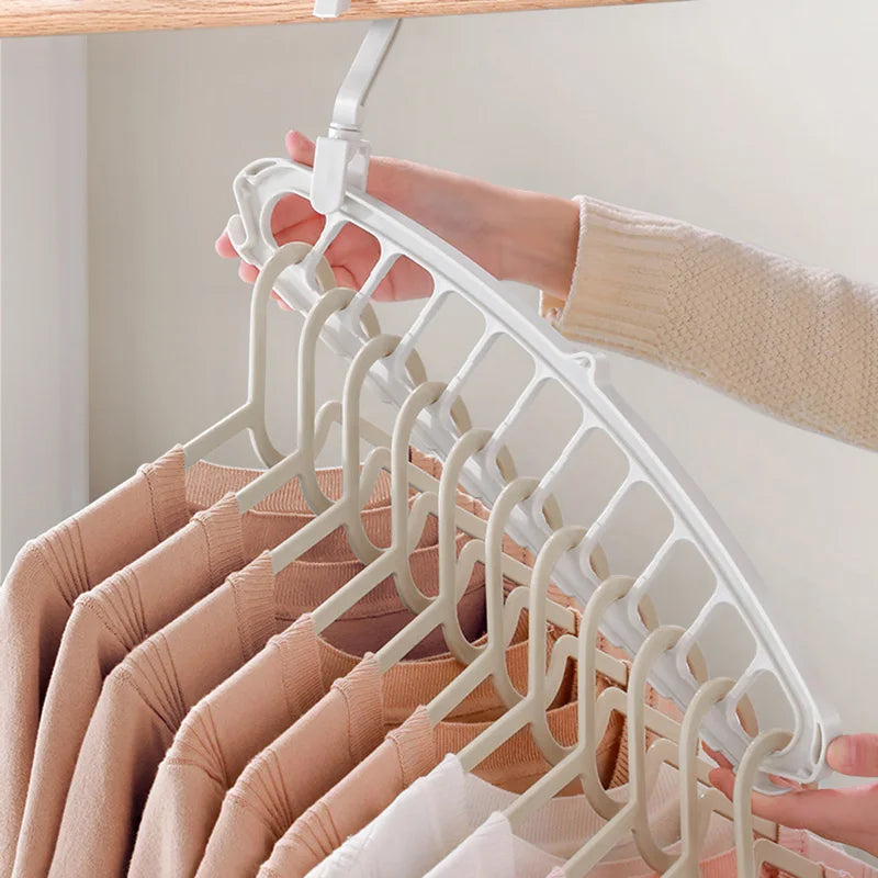 Space-Saving Multi-Port Clothes Hanger: Versatile Closet Organizer for Clothing & Scarves