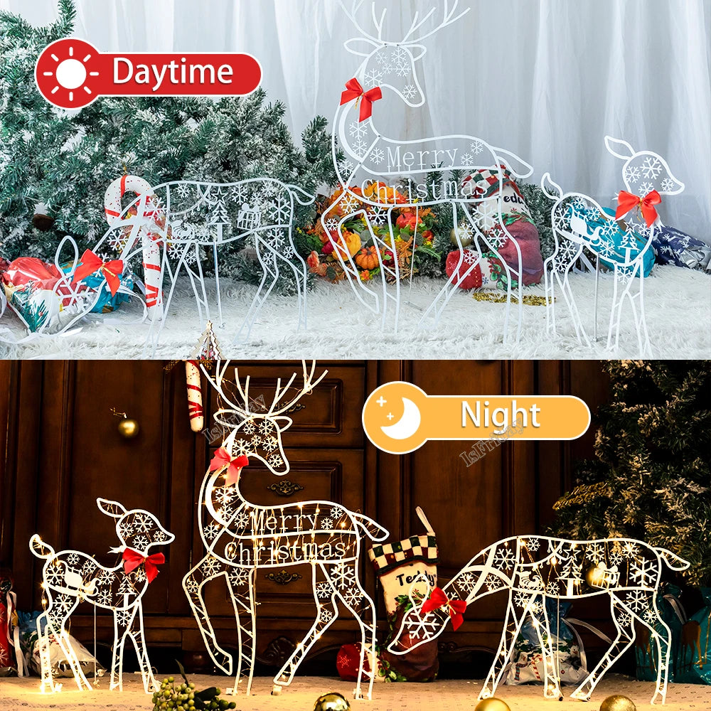 LED Glitter Reindeer