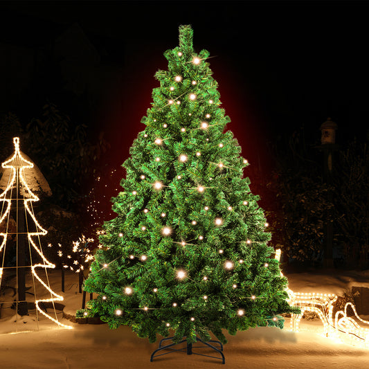 120 - 210 cm artificial PVC Christmas tree ( approx. 80 - 128cm) with 340 - 1200 tips - quick assembly folding system, flame retardant, fake Christmas tree incl. metal stand